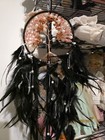 Tree of Life Dream Catcher, Black Feathers, Carnelian, Rose Quartz, Faux Pearls — photo 4