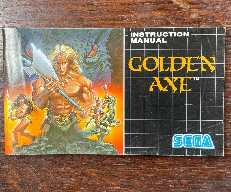 Golden Axe Sega Mega Drive Instruction MANUAL ONLY