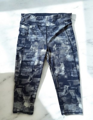 Sweaty Betty Zero Gravity Leggings Blue Grid Print Size 2XL XXL