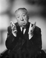 Alfred Hitchcock Hands Up Black And White In Suit 4x6 Picture Celebrity Pr