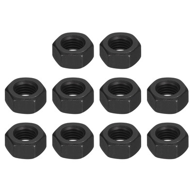 10 of Pack 5/16-24 Hex Nuts Carbon Steel Grade 8.8 Black Oxide Hexagon Nut