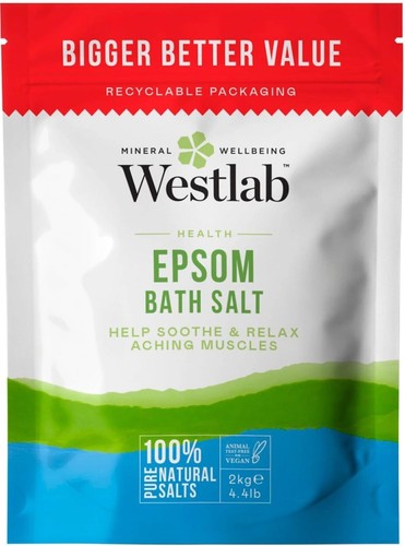 Westlab Reviving Epsom Salt 1kg Resealable Pouch Pure and Unscented, Pack of 1 - Picture 7 of 13
