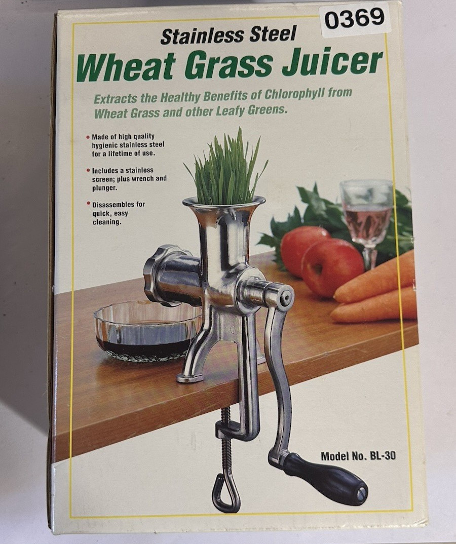Manual Wheatgrass Juicer Hand Press Wheat Grass Fruit Extractor Stainless Steel