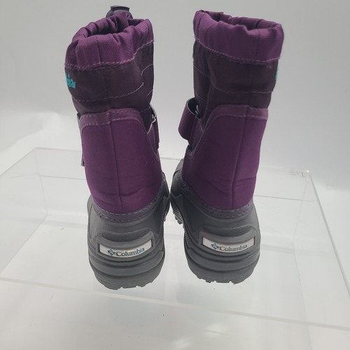 Columbia Powderbug Plus II Snow Boots Girls Size 6 Purple Gray BV1302-502 - Picture 9 of 11