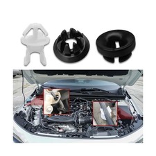 3PCS Hood Prop Rod Holder, Car Hood Holder, Black White Hood Rod Grommet Clip...
