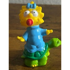 THE SIMPSONS MAGGIE SIMPSON STANDING ON TURTLE FIGURE 1990 VINTAGE 3" Cake Topp