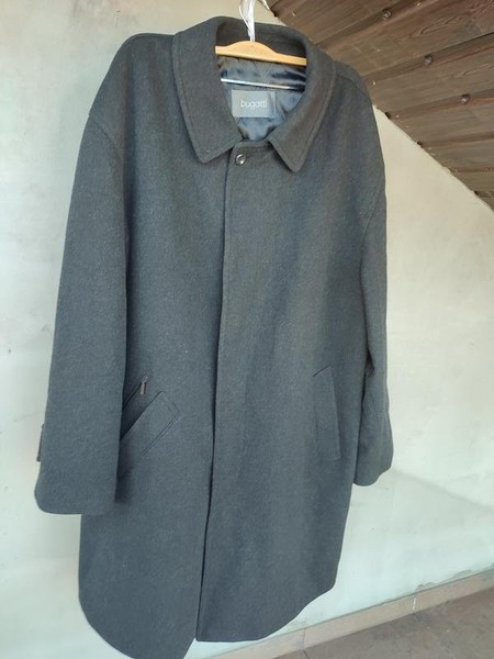 Men Bugatti Coat Grey Wool 42 / XL / 50 #6ARE