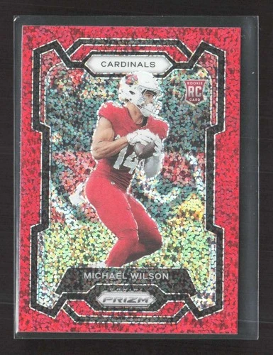 2023 Panini Prizm Michael Wilson #303 Red Sparkle Rookie Cardinals JT678