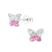 O&S Schmetterling Ohrstecker Kristall Ohrringe 925 Sterling Silber MäDchen Damen