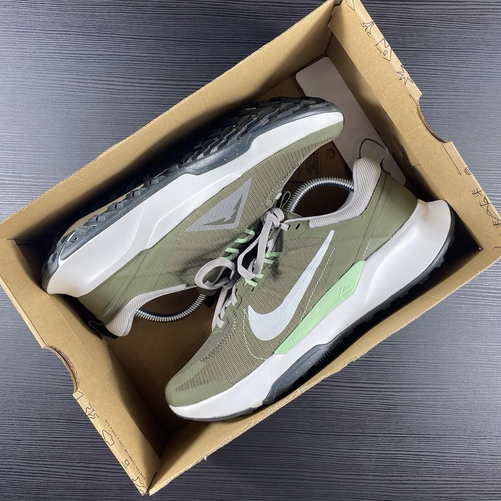 UK 7.5 Nike Juniper Trail 2 Medium Olive Shoes DM0822-200