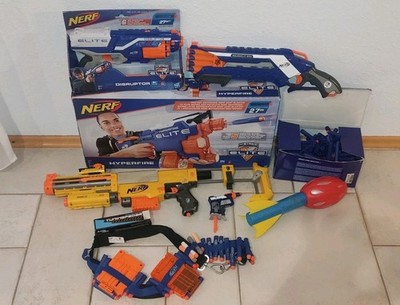 Große Nerf Sammlung Blaster Konvolut N-Strike Elite, Tuningfeder + Zubehör + OVP