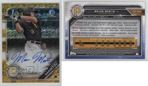 2019 Bowman Chrome Prospect Gold Shimmer Refractor /50 Mason Martin Auto