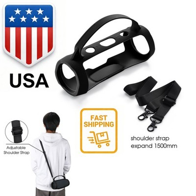Silicone Case Strap For JBL Charge 4/Essential2 Bluetooth Speaker Cover Black