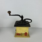 Antique Cast Iron & Wood Coffee Grinder. Hand Crank With Drawer. Hand Painted. — photo 2