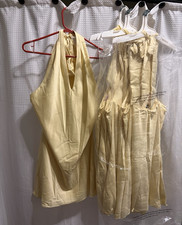 BULK 5 Target Yellow Satin Halter Tie Neck Sleeveless dress Women’s M