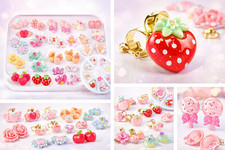 16 Pairs Clip on Earrings Girls, No Pierced Design Earrings Dress up Pretend ...