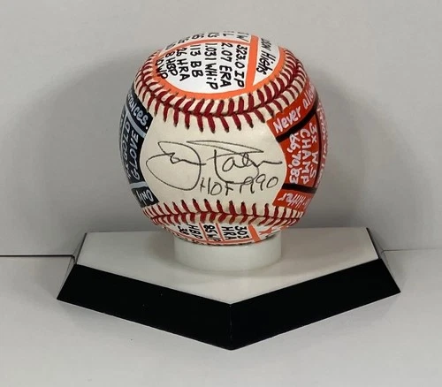Jim Palmer Signed OAL Baseball, VCBC SuperStats, Hand Painted, JSA, HOF, Orioles
