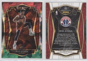 2020 Panini Select Red White Green Cracked Ice Prizm Deni Avdija #180 Rookie RC