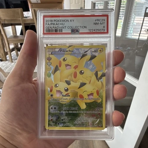 PSA 8 Pikachu RC29 Generations Radiant Collection Full Art Ultra Rare Holo 2016
