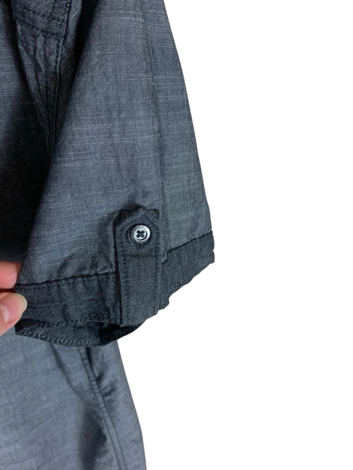 Men's Rock & Republic Black Short Sleeve Button Front Cotton Shirt Size L - Image 3 of 4