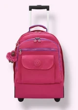 kipling Sanaa Rolling backpack School Bag Rose Pink