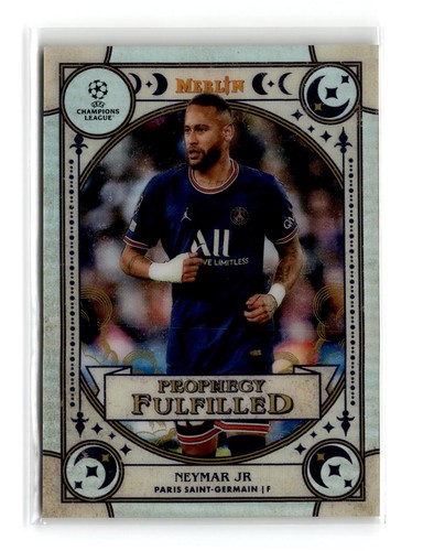 Neymar Jr 2021-22 Merlin Chrome UEFA Champions League Prophecy Fulfilled #PF-9