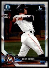 2018 Bowman 1st Chrome Chris Torres Baseball Cards #BCP207