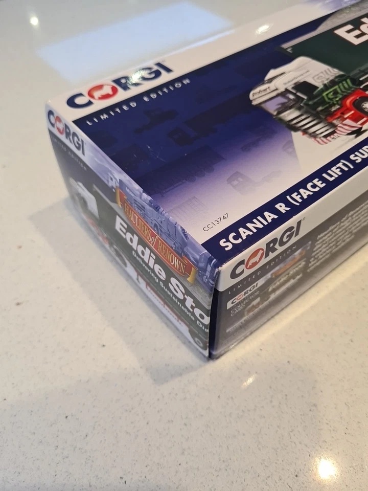 CORGI CC13747  Scania R (FACE LIFT) SUPER CURTAINSIDE  'EDDIE STOBART LTD' Mint  - Image 2 of 4