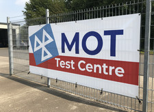 MOT Test Centre BANNER GARAGE waterproof PVC, Hemmed with Eyelets. Bargain deal
