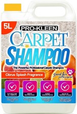 Pro-Kleen Professional Carpet Shampoo - Citrus Fragrance 5L - High Concentrate 3.98 per litre