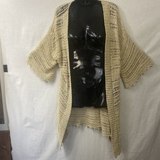 Umgee Open Front Duster Crochet Whimsy Boho Festival Hippie Size S/M