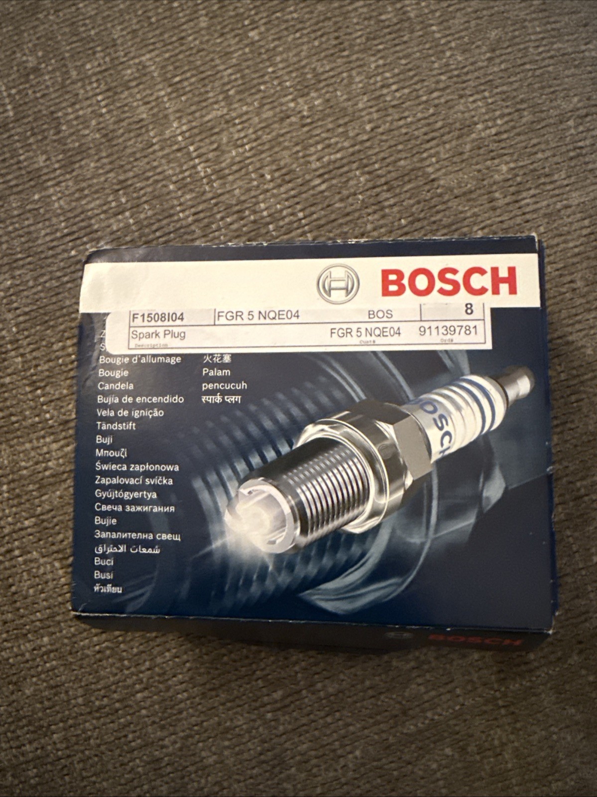 Bosch FGR5NQE04 Spark Plugs OEM BMW 0 242 245 581  Set of 8  New
