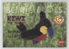 1998 Ty Beanie Babies Series 1 Birthday or Rookie Chase Red Kiwi the Toucan fm0