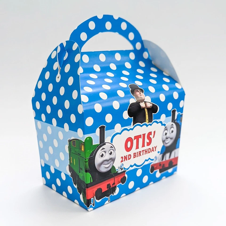 Cajas de fiesta personalizadas para niños Thomas the Tank Engine Favor  Foto 2 de 2