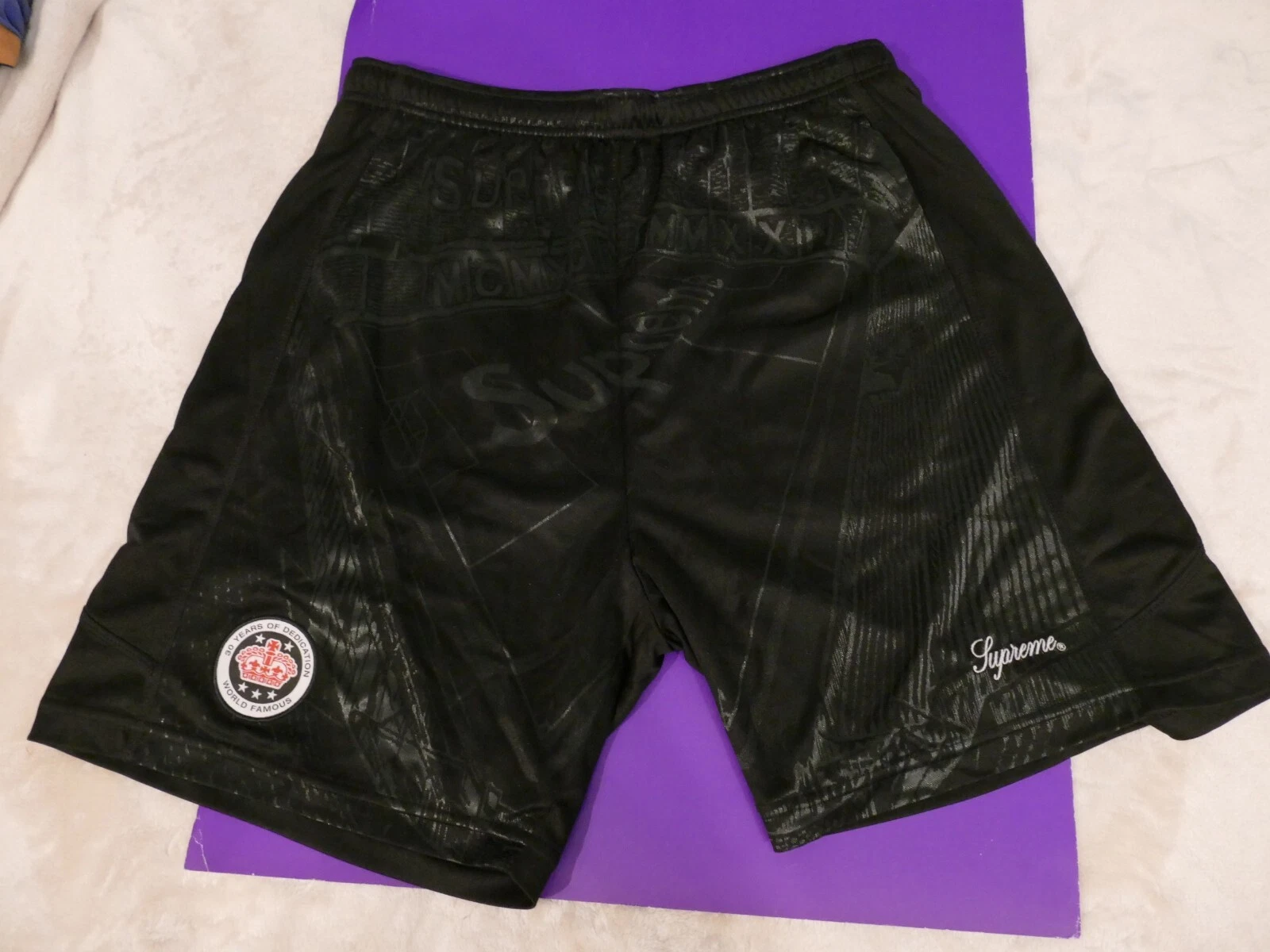 Short de football Supreme Jacquard Soccr Short Size Small noir taille petite (SS24)