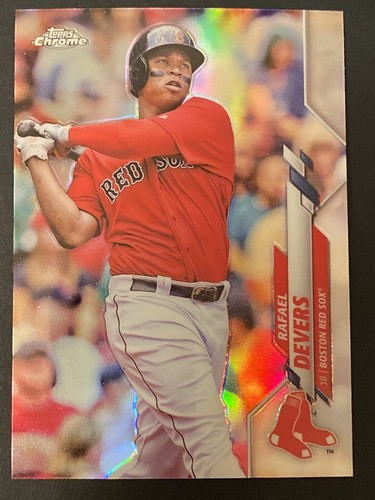 2020 Topps Chrome Baseball Refractor #93 Rafael Devers Boston Red Sox MLB Card