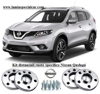 Kit 4 Distanziali Nissan Qashqai 18mm/20mm con Bulloneria Specifica