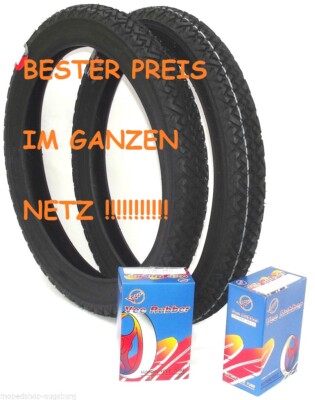   kenda Mofa 2 Reifen mit 2 felgenband und 2 Schlauch Set 2 1/2 - 16  20X2,50