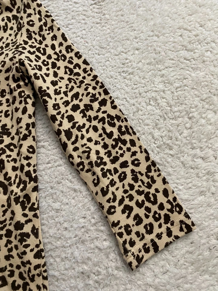 Blusa Pullover Karen Scott Mujer Manga 3/4 Estampado Leopardo Cuello en V Beige Talla XS Foto 4 de 4