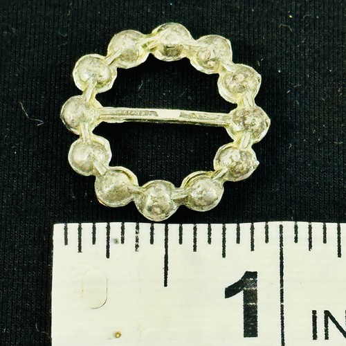 Belt Buckles Lot of 7 White Rhinestone Various Eras All stones intact Vintage - Picture 11 of 19