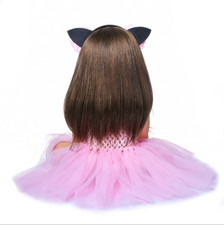 55CM Bebe Doll Reborn Toddler Pink Princess Full Body Silicone