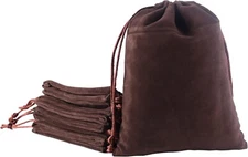 Velvet Dice Bag Drawstring Bags D&D Dungeons and Dragons Cloth Pouch Brown
