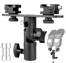 Extension Bar Cold Shoes Flash Mount Speedlight Bracket Umbrella Holder Adapter