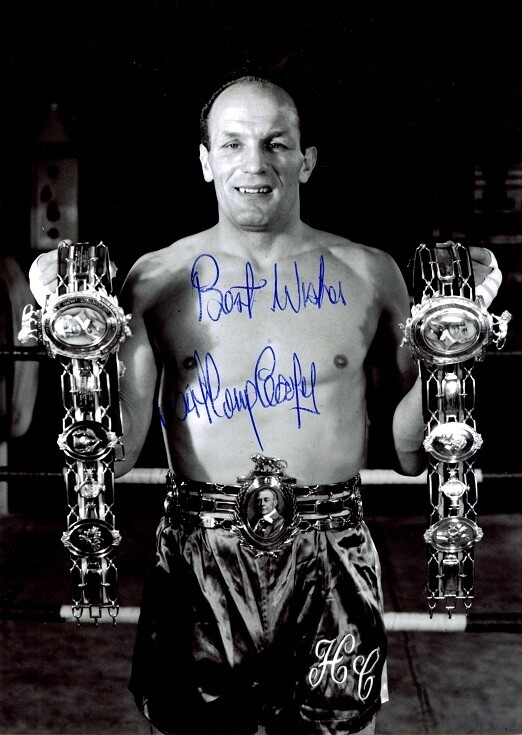 Sir Henry Cooper hardback autobiography of Sir Henry Cooper, signed inside in black ball point pen