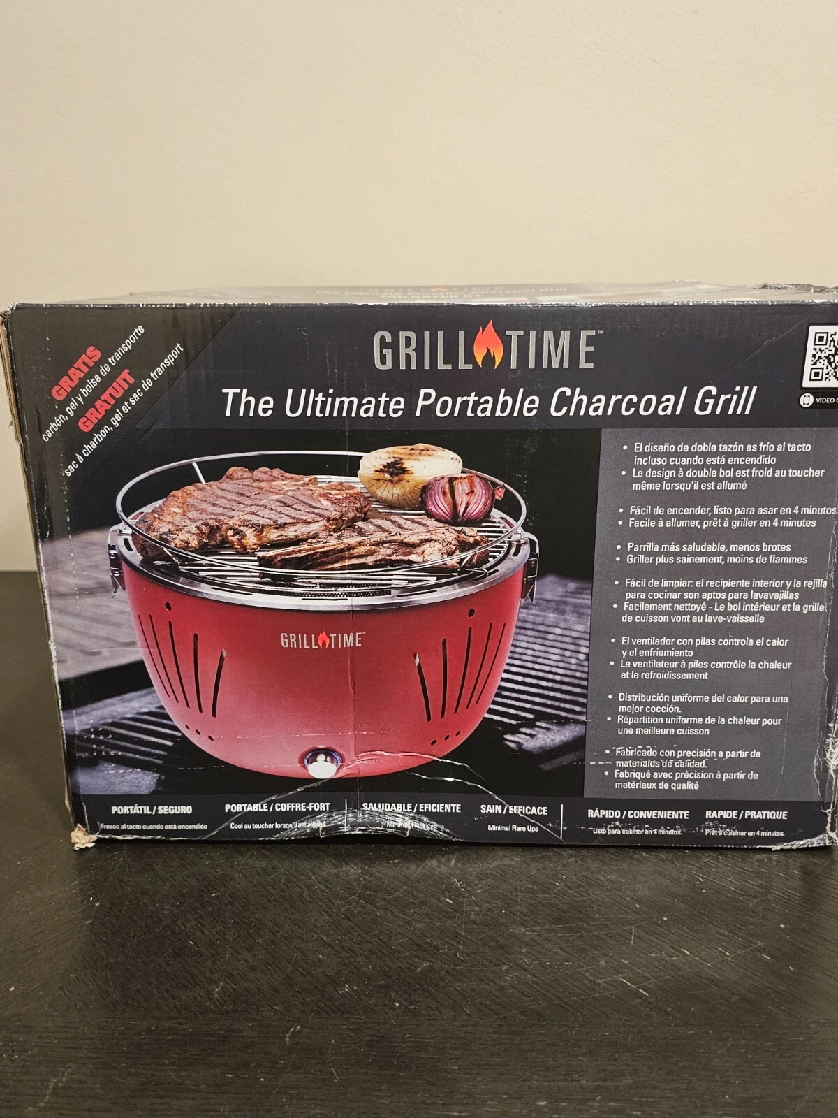 Grill Time Tailgater GT Red 124 Sq. In. Charcoal Portable Grill UPG-R-13 Grill