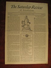 SATURDAY REVIEW magazine July 7 1928 Fabian Franklin Willliam Makepeace Thackery