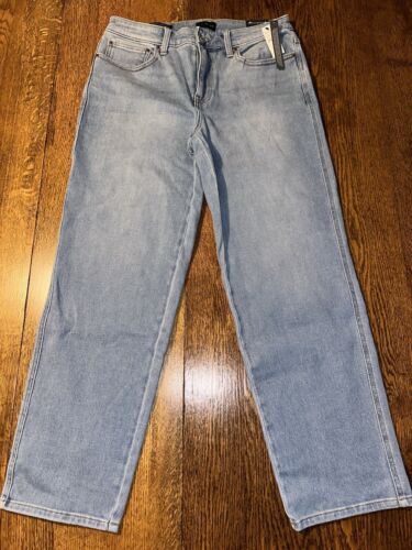 Talbots Jeans NEW 6 High Waist Straight Leg Ankle Length Stretch Light Wash NWT