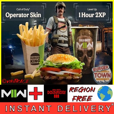Call of Duty Modern Warfare 2/3 Burger King Operator Skin + XP  PC/PS4/PS5/Xbox
