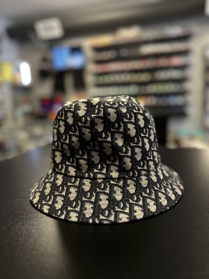 s.t.s　DIOR・TEDDY-Dボブハット☆59 Reversible Teddy-D Small Brim Bucket Hat Black Cotton Blend | DIOR