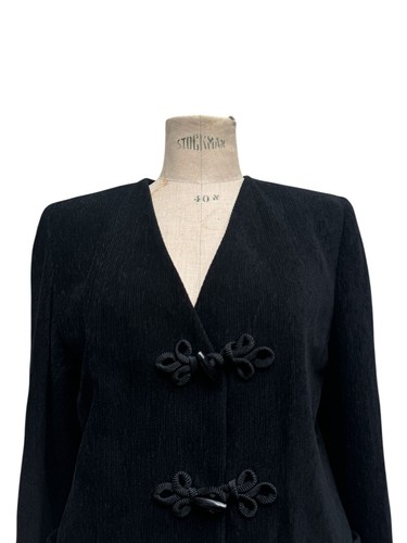 Chaqueta de pana negra Yves Saint Laurent FW 1994 talla FR 42 / US 10 - Imagen 2 de 6
